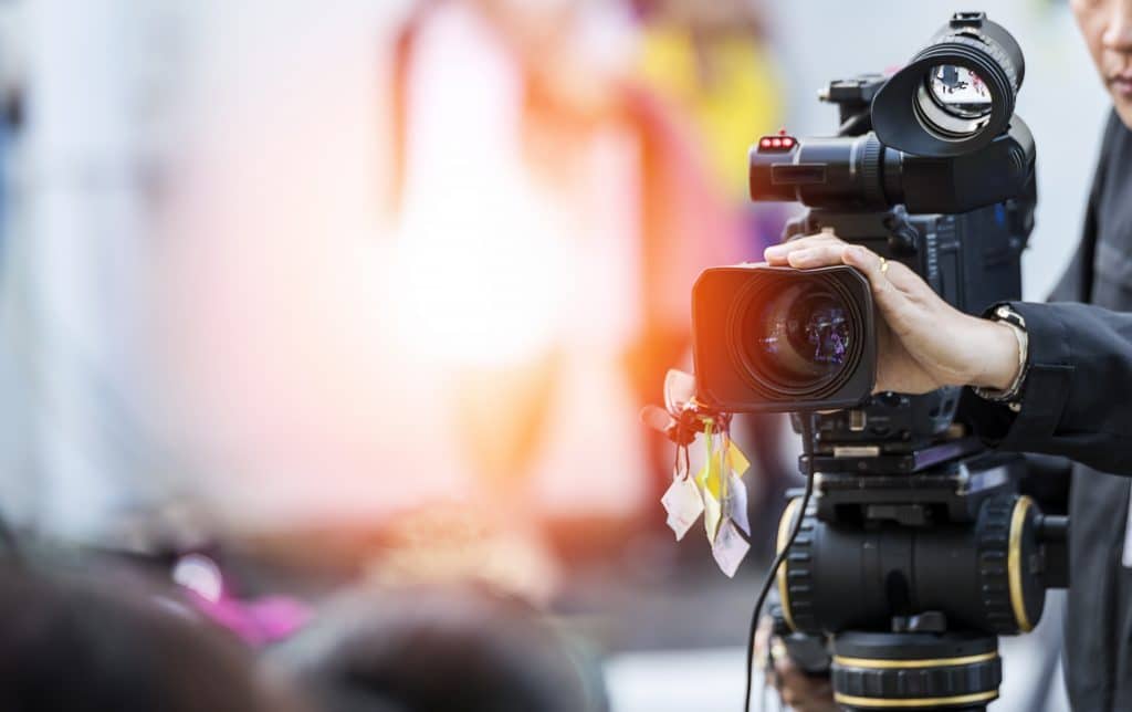 camera being pointed at someone
